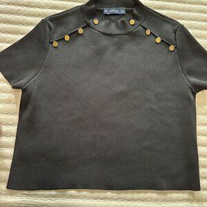 Zara knit turtle neck crop top